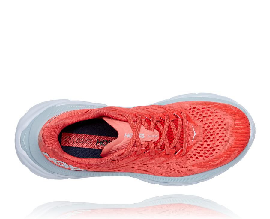 Hoka One One Hardloopschoenen Dames - Clifton Edge - Rood/Wit - GW6137092